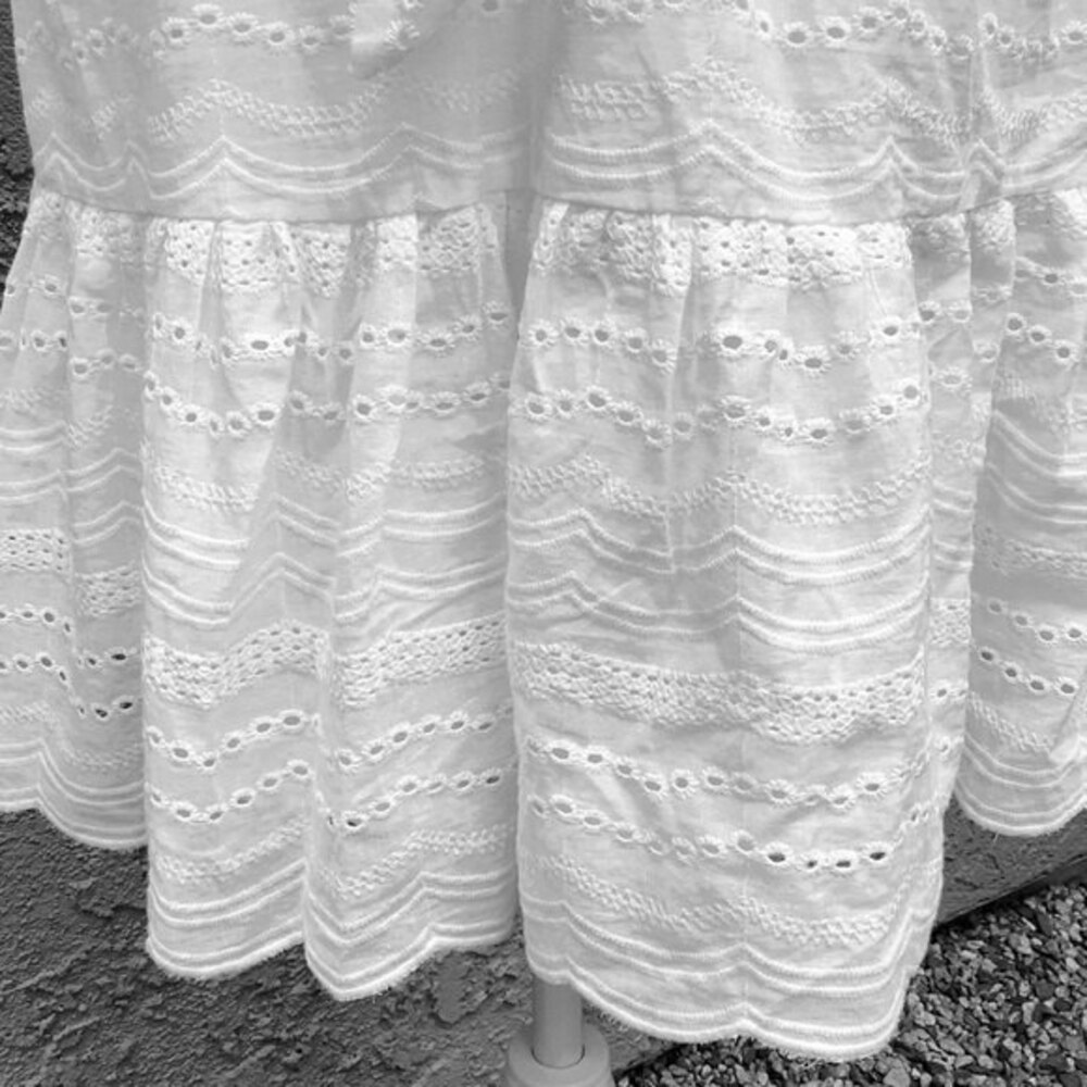 Flying Tomato|Love Colette Balloon Short Sleeve White Eyelet Mini Dress, Small - Picture 5 of 10